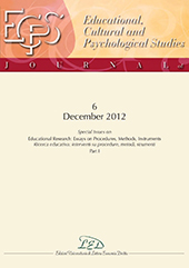 Fascicule, ECPS : journal of educational, cultural and psychological studies : 6, 2, 2012, LED