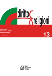 Issue, Diritto e religioni : 13, 1, 2012, Pellegrini