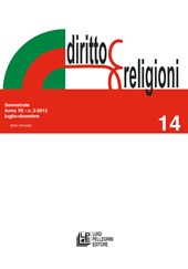 Issue, Diritto e religioni : 14, 2, 2012, Pellegrini