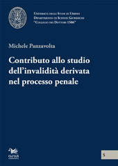 E-book, Contributo allo studio dell'invalidità derivata dal processo penale, Panzavolta, Michele, Aras