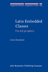 eBook, Latin Embedded Clauses, John Benjamins Publishing Company