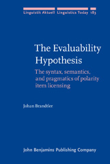 E-book, The Evaluability Hypothesis, John Benjamins Publishing Company