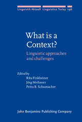 eBook, What is a Context?, John Benjamins Publishing Company