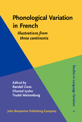 E-book, Phonological Variation in French, John Benjamins Publishing Company