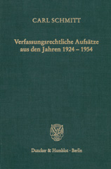 E-book, Verfassungsrechtliche Aufsätze aus den Jahren 1924-1954. : Materialien zu einer Verfassungslehre., Duncker & Humblot