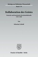 eBook, Kollaboration des Geistes. : Deutsche und französische Rechtsintellektuelle 1933-1940., Duncker & Humblot