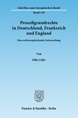 E-book, Prozeßgrundrechte in Deutschland, Frankreich und England. : Eine rechtsvergleichende Untersuchung., Duncker & Humblot