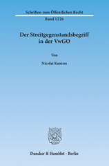 E-book, Der Streitgegenstandsbegriff in der VwGO., Kaniess, Nicolai, Duncker & Humblot