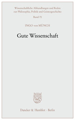 E-book, Gute Wissenschaft., Münch, Ingo von., Duncker & Humblot