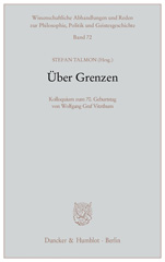 E-book, Über Grenzen. : Kolloquium zum 70. Geburtstag von Wolfgang Graf Vitzthum., Duncker & Humblot
