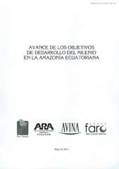 E-book, Avance de los objetivos de desarrollo del milenio en la Amazonía ecuatoriana, Onofa, Mercedes, Facultad Latinoamericanaencias Sociales