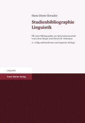 E-book, Studienbibliographie Linguistik : Mit einer Bibliographie zur Sprechwissenschaft von Lothar Berger und Christa M. Heilmann, Franz Steiner Verlag GmbH