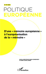 E-book, D'une "mémoire européenne" à l'européanisation de la "mémoire", L'Harmattan