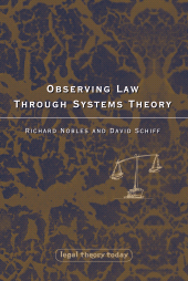 eBook, Observing Law through Systems Theory, Hart Publishing