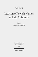 E-book, Lexicon of Jewish Names in Late Antiquity : Part II: Palestine 200-650, Mohr Siebeck