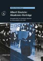 E-book, Albert Einstein : Akademie-Vorträge : Sitzungsberichte der Preußischen Akademie der Wissenschaften 1914 - 1932, Wiley