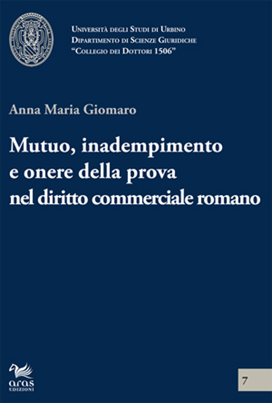 E-book, Mutuo, inadempimento e onere della prova nel diritto commerciale romano, Aras