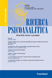 Fascículo, Ricerca psicoanalitica : rivista della relazione in psicoanalisi : 1, 2013, Franco Angeli