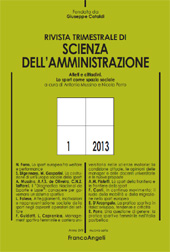 Fascicolo, Rivista trimestrale di scienza della amministrazione : 1, 2013, Franco Angeli