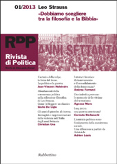 Artikel, Tra Gerusalemme e Atene : politica, scienza, eternità nella lezione di Leo Strauss, Rubbettino