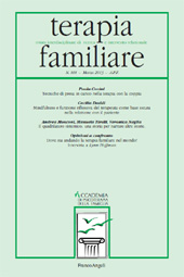 Fascicolo, Terapia familiare : rivista interdisciplinare di ricerca ed intervento relazionale : 101, 1, 2013, Franco Angeli