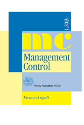 Fascículo, Management Control : 1, 2013, Franco Angeli