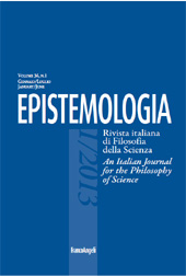 Fascicolo, Epistemologia : rivista italiana di filosofia della scienza : XXXVI, 1, 2013, Franco Angeli