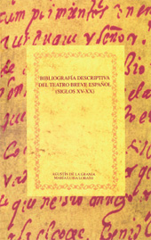 eBook, Bibliografía descriptiva del teatro breve español : siglos XV-XX, De la Granja, Agustín, Iberoamericana Vervuert