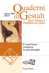 Articolo, Il lavoro corporeo in psicoterapia della Gestalt : confronto tra modelli, Franco Angeli