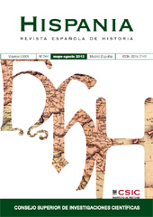 Fascicule, Hispania : revista española de historia : LXXIII, 244, 2, 2013, CSIC, Consejo Superior de Investigaciones Científicas