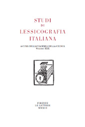 Heft, Studi di lessicografia italiana : XXX, 2013, Le Lettere