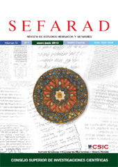 Issue, Sefarad : revista de estudios hebraicos y sefardíes : 73, 1, 2013, CSIC, Consejo Superior de Investigaciones Científicas