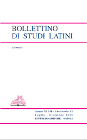 Fascículo, Bollettino di studi latini : 2, 2013, Loffredo Editore