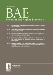 Issue, Bio-based and Applied Economics : 2, 1, 2013, Firenze University Press