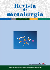 Fascicule, Revista de metalurgia : 49, 4, 2013, CSIC, Consejo Superior de Investigaciones Científicas