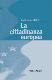 Fascicolo, La cittadinanza europea : X, 1, 2013, Franco Angeli