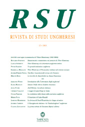 Fascículo, Rivista di studi ungheresi : XII, 2013, CSA - Casa Editrice Università La Sapienza