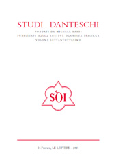 Fascículo, Studi danteschi : LXXVIII, 2013, Le Lettere