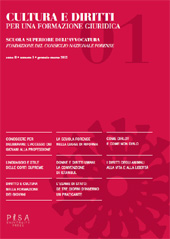 Issue, Cultura e diritti : per una formazione giuridica : II, 1, 2013, Pisa University Press