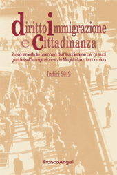Fascículo, Diritto, immigrazione e cittadinanza : indici 2012 : supplemento 3, 2013, Franco Angeli