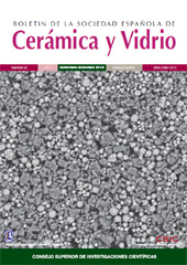 Fascicolo, Boletin de la sociedad española de cerámica y vidrio : 52, 6, 2013, CSIC, Consejo Superior de Investigaciones Científicas