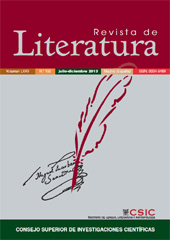 Issue, Revista de literatura : LXXV, 150, 2, 2013, CSIC, Consejo Superior de Investigaciones Científicas