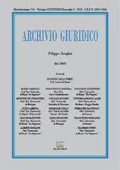 Fascicolo, Archivio giuridico Filippo Serafini : CCXXXIII, 3, 2013, Enrico Mucchi Editore