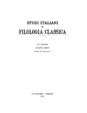Issue, Studi italiani di filologia classica : 1, 2013, Le Monnier