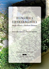 E-book, Di linguistica e di sociolinguistica : studi offerti a Norbert Dittmar, Bulzoni