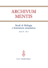 Fascículo, Archivum mentis : studi di filologia e letteratura umanistica : II, 2013, L.S. Olschki