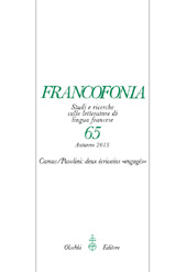 Fascículo, Francofonia : studi e ricerche sulle letterature di lingua francese : 65, 2, 2013, L.S. Olschki