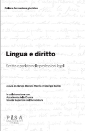 E-book, Lingua e diritto : scritto e parlato nelle professioni legali, Pisa University Press
