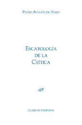 E-book, Escatología de la crítica, Aullón de Haro, Pedro, Dykinson