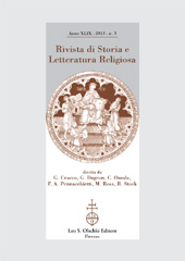 Fascículo, Rivista di storia e letteratura religiosa : XLIX, 3, 2013, L.S. Olschki